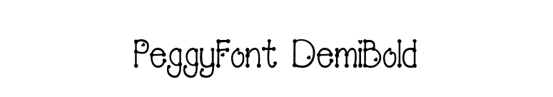 PeggyFont DemiBold font preview