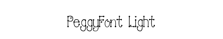 PeggyFont Light font preview