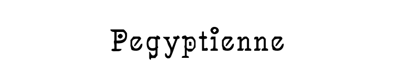Pegyptienne font preview