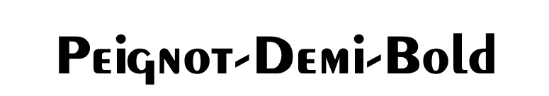 Peignot-Demi-Bold font preview