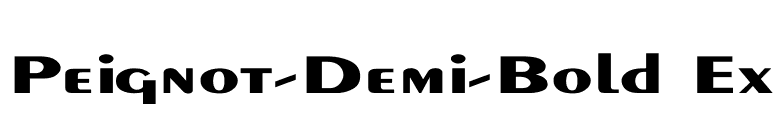 Peignot-Demi-Bold Ex font preview