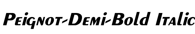 Peignot-Demi-Bold Italic font preview