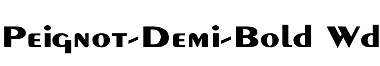 Peignot-Demi-Bold Wd font preview