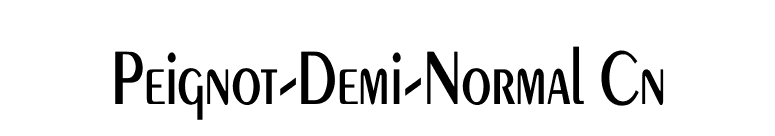 Peignot-Demi-Normal Cn font preview