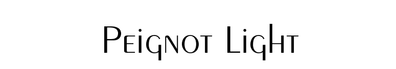 Peignot Light font preview