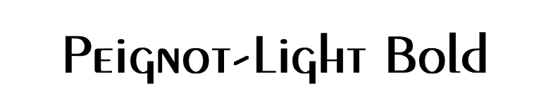 Peignot-Light Bold font preview