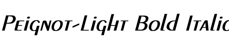Peignot-Light Bold Italic font preview