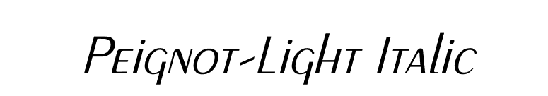 Peignot-Light Italic font preview