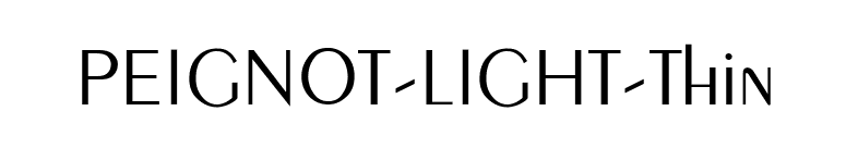 PEIGNOT-LIGHT-Thin font preview