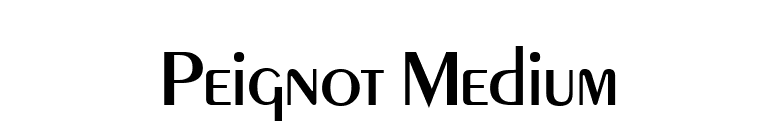 Peignot Medium font preview