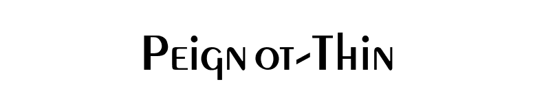 Peignot-Thin font preview