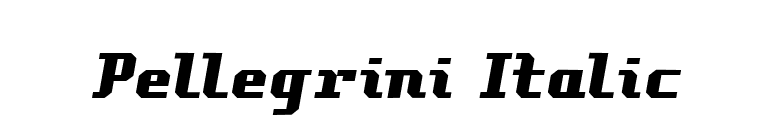Pellegrini Italic font preview