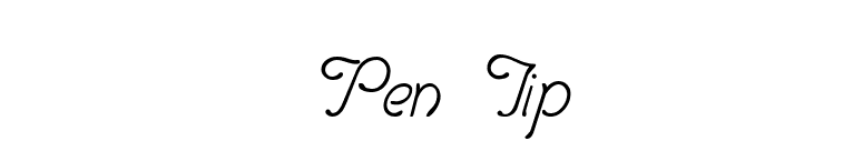 Pen Tip font preview