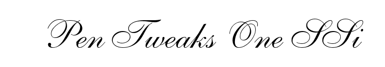 Pen Tweaks One SSi font preview