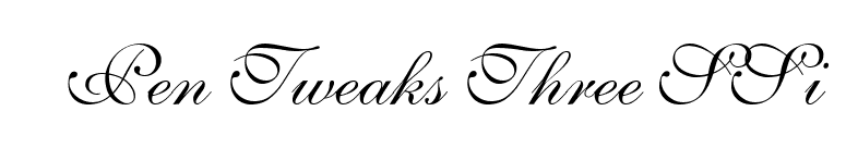 Pen Tweaks Three SSi font preview
