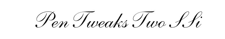 Pen Tweaks Two SSi font preview