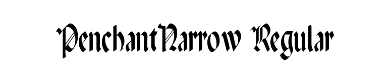 PenchantNarrow Regular font preview