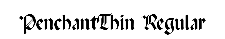 PenchantThin Regular font preview