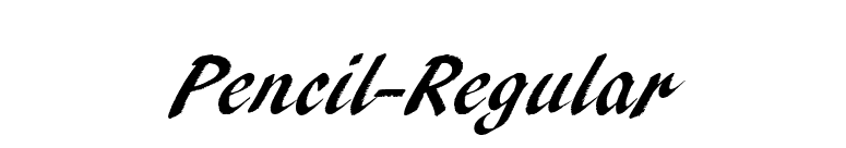 Pencil-Regular font preview