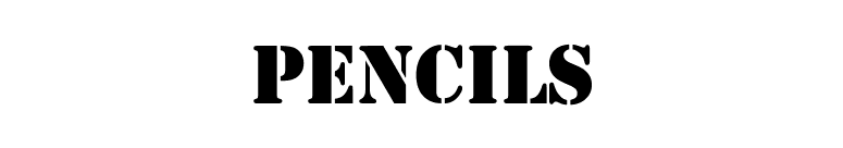 Pencils font preview