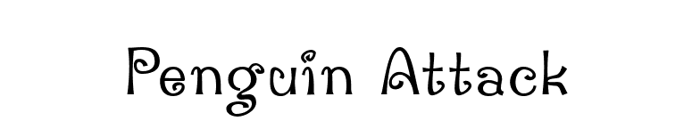 Penguin Attack font preview