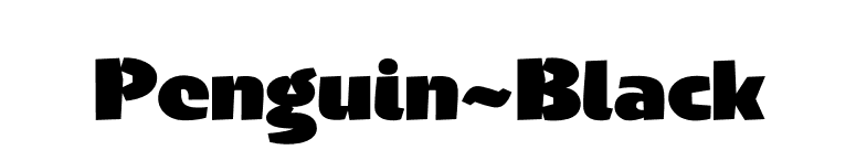 Penguin-Black font preview