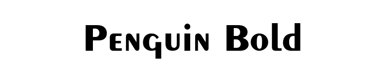 Penguin Bold font preview