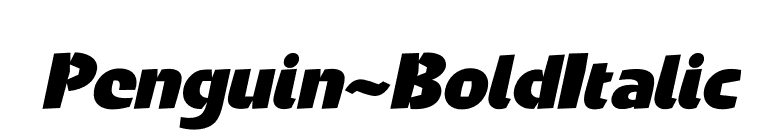 Penguin-BoldItalic font preview