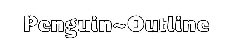 Penguin-Outline font preview