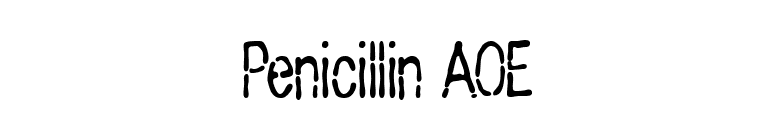 Penicillin AOE font preview