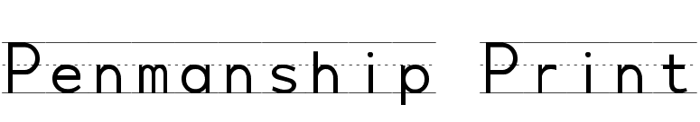 Penmanship Print font preview