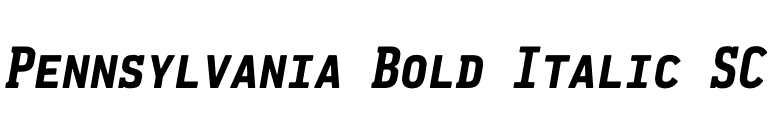 Pennsylvania Bold Italic SC font preview