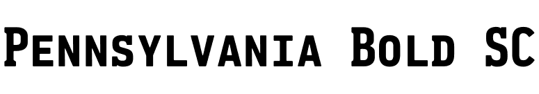 Pennsylvania Bold SC font preview