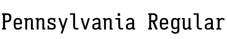Pennsylvania Regular font preview