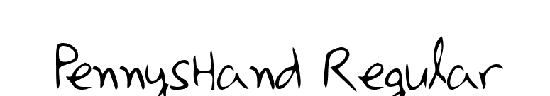 PennysHand Regular font preview