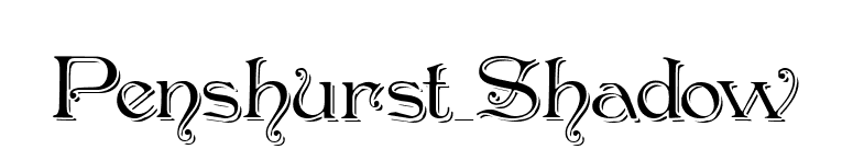 Penshurst_Shadow font preview