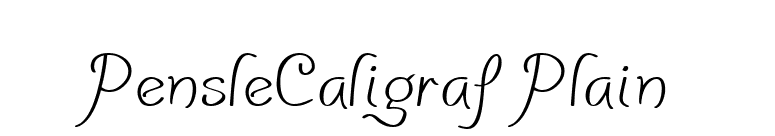 PensleCaligraf Plain font preview