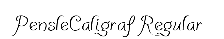 PensleCaligraf Regular font preview