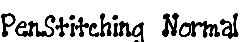 PenStitching Normal font preview