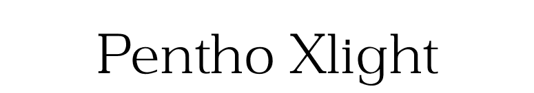Pentho Xlight font preview
