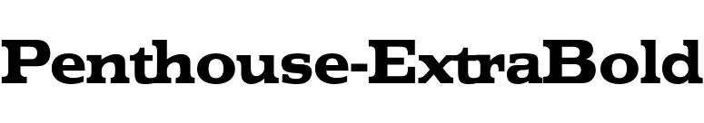 Penthouse-ExtraBold font preview