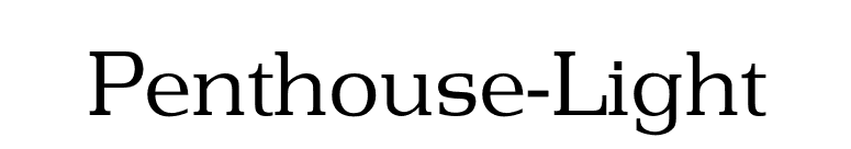 Penthouse-Light font preview