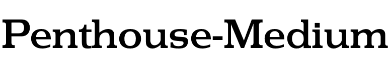 Penthouse-Medium font preview