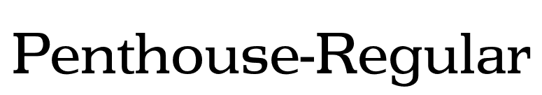 Penthouse-Regular font preview