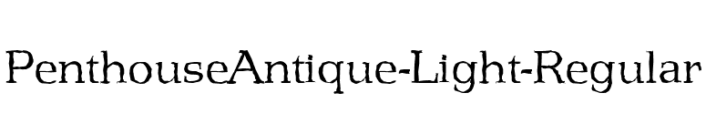 PenthouseAntique-Light-Regular font preview