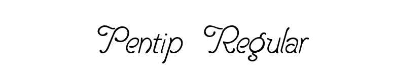 Pentip Regular font preview