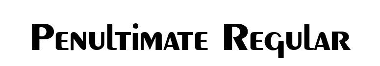 Penultimate Regular font preview
