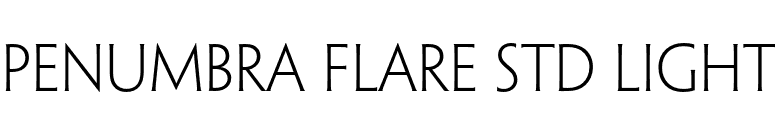 Penumbra Flare Std Light font preview
