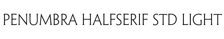 Penumbra HalfSerif Std Light font preview