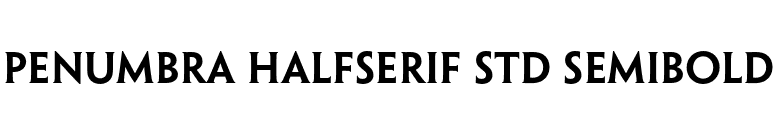 Penumbra HalfSerif Std Semibold font preview